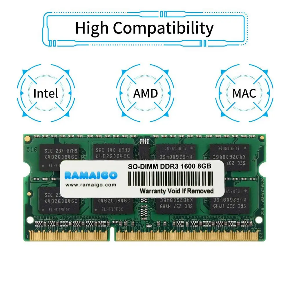 DDR3 RAM DDR3L 4GB 8GB 16GB 1600MHz 1333MHZ 1 5 V PC3L 12800 204Pin 35 CL11 SODIMM память ноутбука Ram Для iMac всех