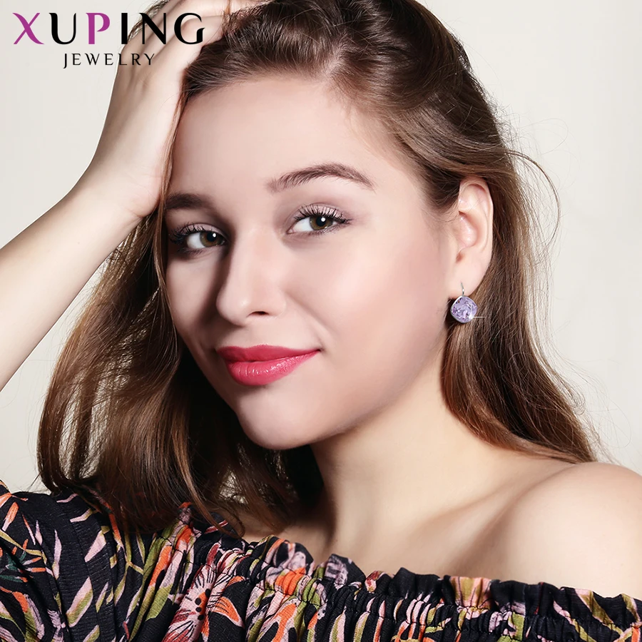 Xuping Роскошные серьги-кольца ювелирные изделия Кристаллы от Swarovski вечерние подарки темперамент для женщин девочек M73 \ M74 M75-20353