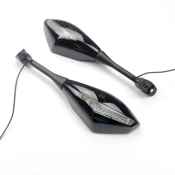 Bright Black 1 пара Сигналы поворота для мотоцикла боковые зеркала заднего вида для Honda CBR 600 RR 2003- CBR1000RR 2004 2005 2006 2007 CBR 250R 500R - Цвет: Bright Black