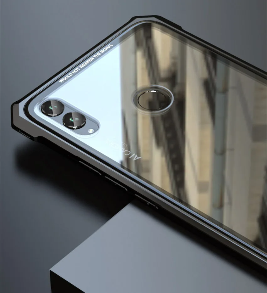 Honor 8X чехол металлический бампер стекло задняя крышка для huawei Honor 8x Honor8x прозрачный чехол из закаленного стекла для телефона