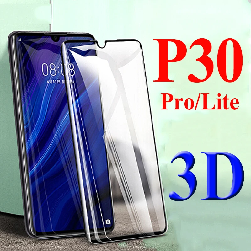 3D Защитное стекло для huawei p30 pro lite Защитная пленка экрана huawey p 30 легкая закаленная