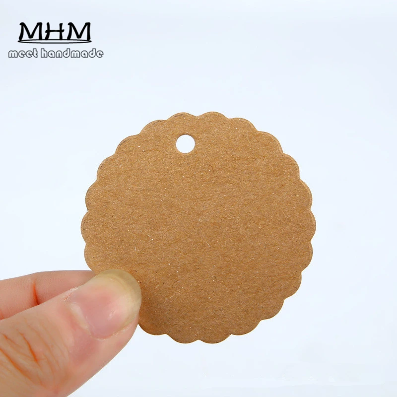 Бирки из крафт-бумаги 100 шт. самодельные Пустые бирки закладки фотография