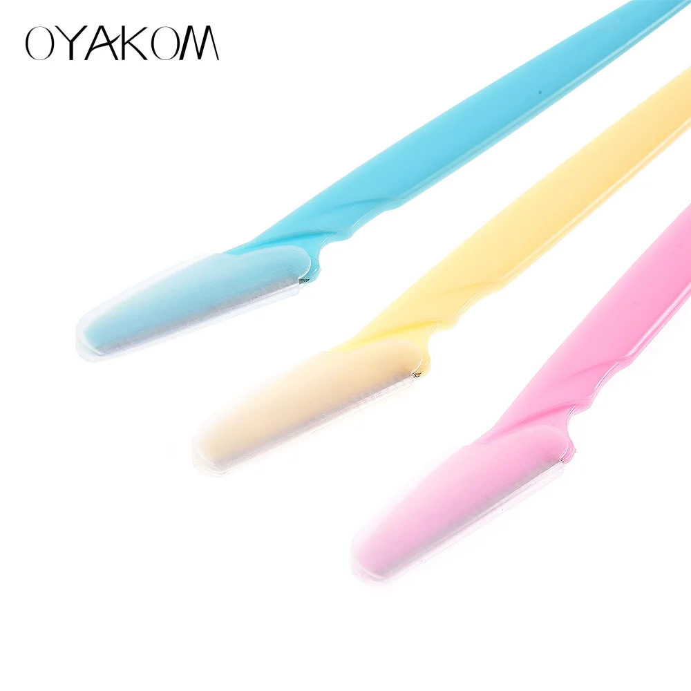 OYAKOM 3 шт./компл. триммер для бровей средство для удаления волос для лица бровей Макияж нож Мини Красочный Бритва для бровей инструменты для макияжа