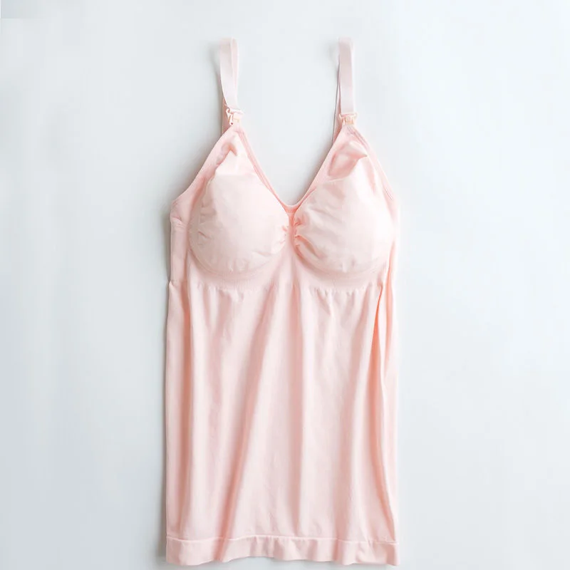 Pink Одежда для беременных; майка без рукавов для кормления грудью; жилет для беременных женщин; майка для кормления грудью; топы - Цвет: Pink