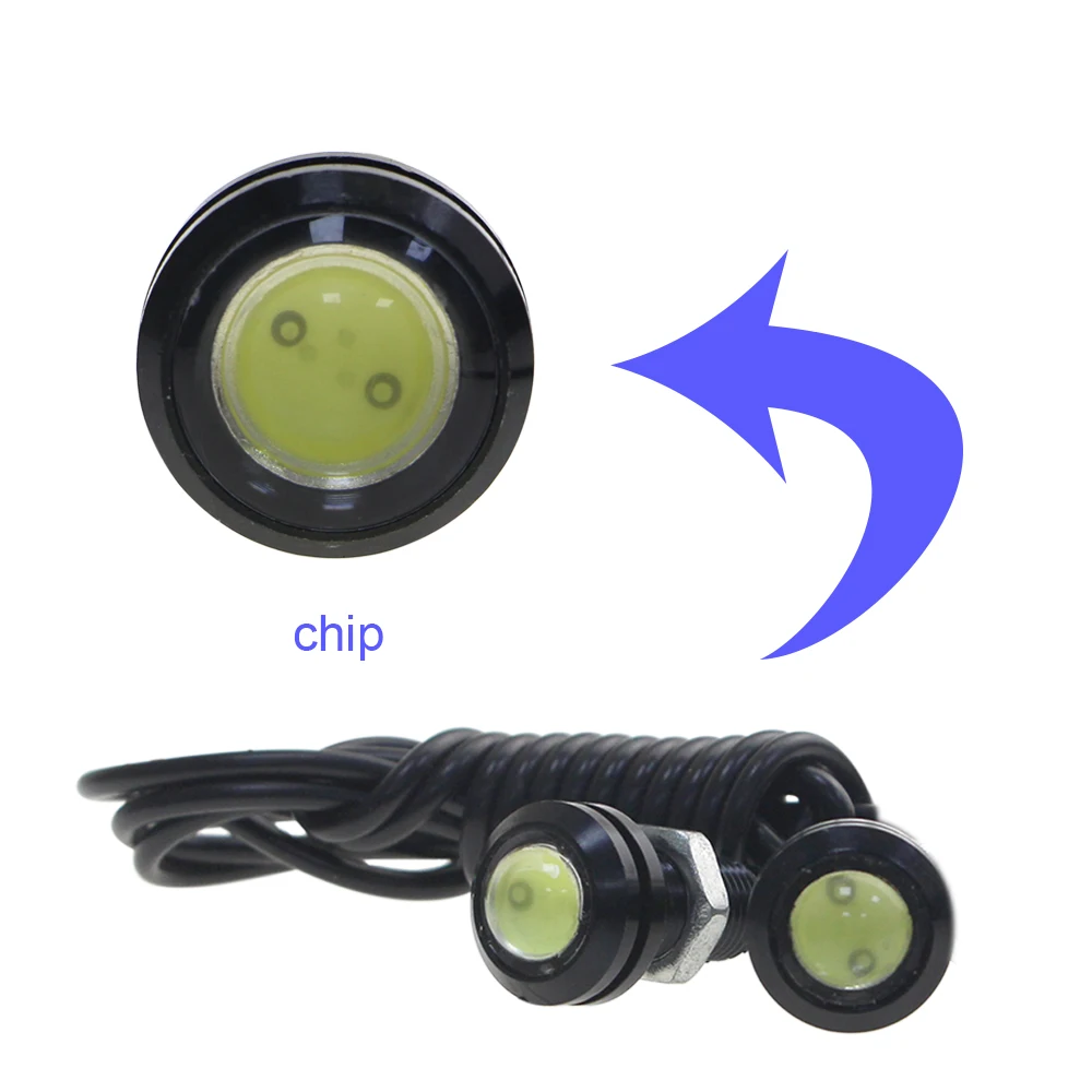 KEIN 2PCS 18mm Eagle Eye DRL car led daytime running modified chassis license plate styling Auto Vehicle light 12V for Honda | Автомобили