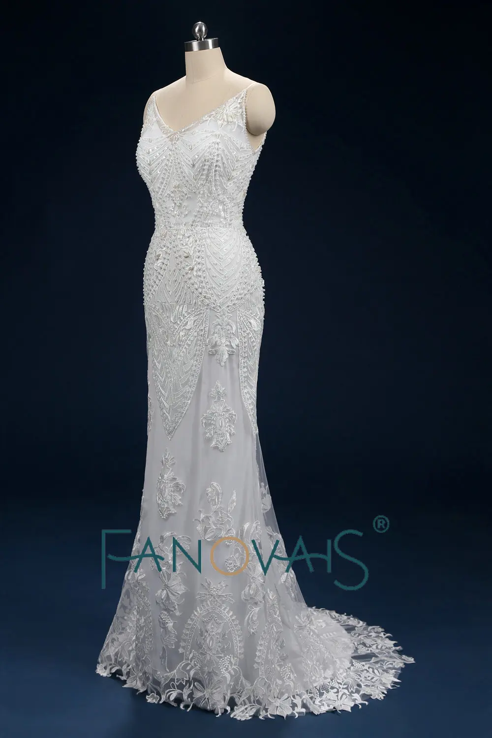 Роскошные Кружева Русалка Свадебные Платья 2019 Полный Бисер Кристалл Vestido De Novia
