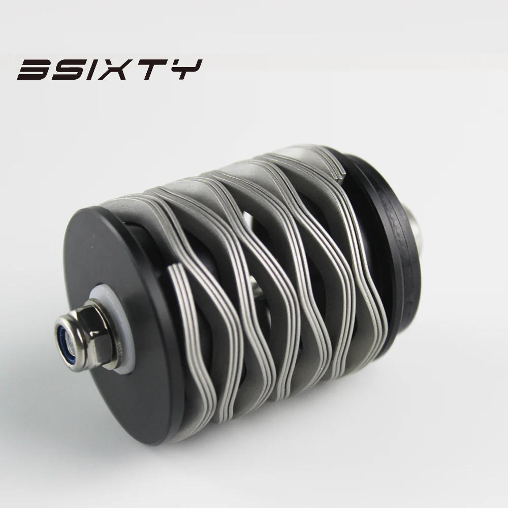 3SIXTY Titanium Bolt Silver Wave Spring Rear Shock Suspension Shox for Brompton Bicycles