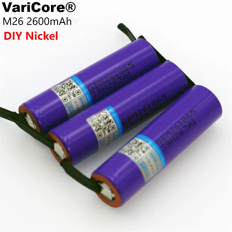 VariCore 100% оригинал M26 2600 мАч 10A 18650 Li-Ion Перезаряжаемые аккумуляторной батареи