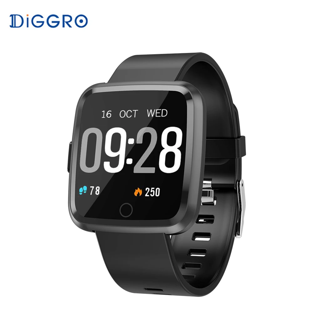 Умные часы Diggro Y7 пульсометр монитор артериального давления BT4.0