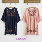 Новинка 2021 Весна Лето Винтаж 70s мексиканская Этническая Цветочная вышитая блузка Бохо топы Женская одежда Blusas Бесплатная доставка