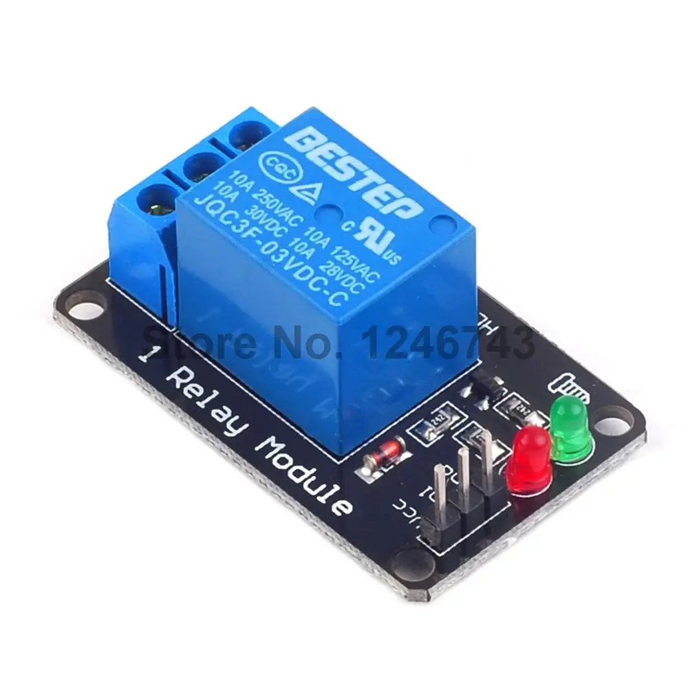 Релейный модуль с подсветкой без оптрона 1 канал 3 в 2 шт. | Обустройство дома