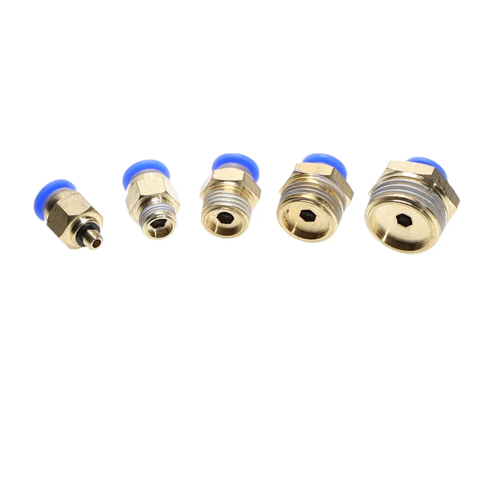 1/8 ''1/4'' 3/8 ''1/2'' Male-4 6 8 10 12 14 16 мм прямой нажимной Пневматический фитинг для подключения деталей воздушного компрессора