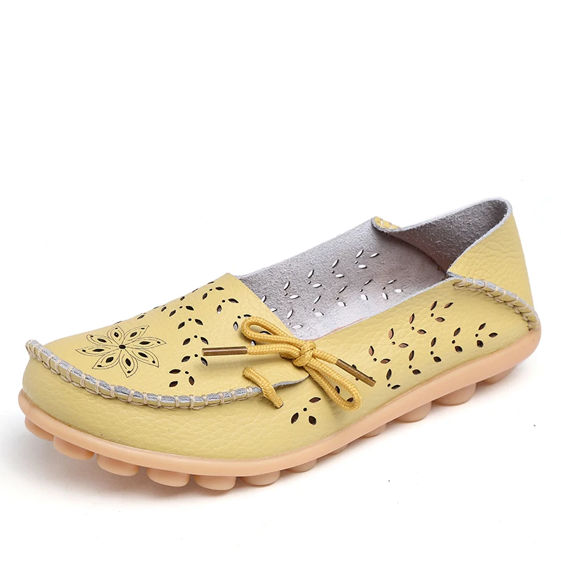 Женская обувь коллекция 2019 года однотонные женские туфли с перфорацией большие