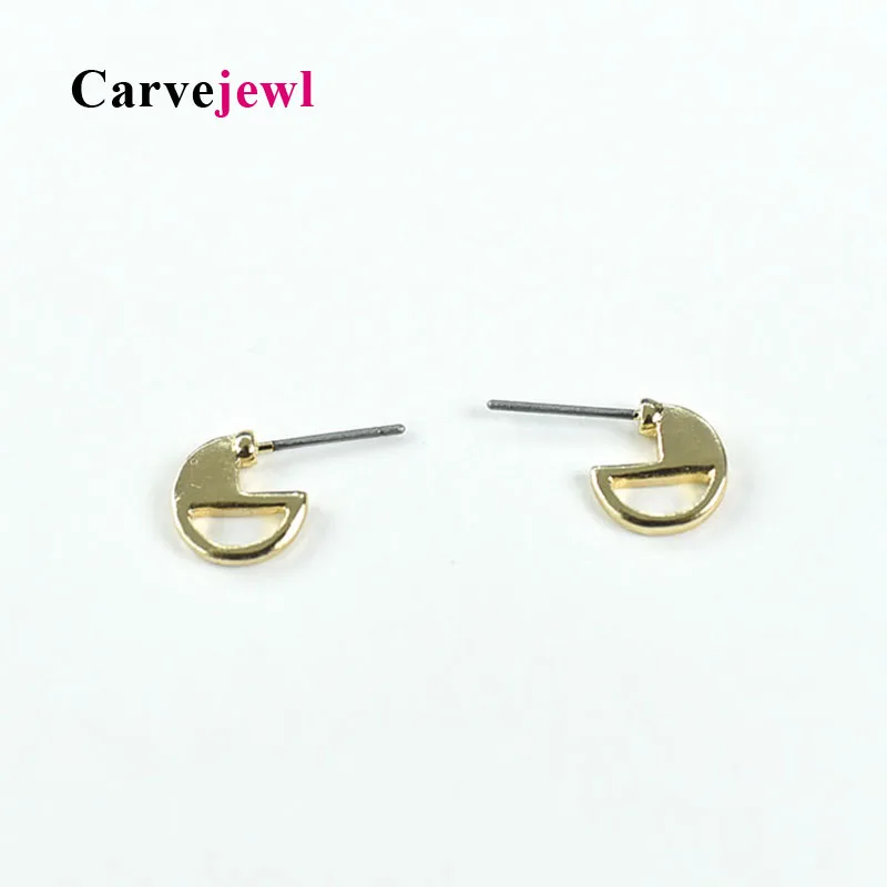 Женские маленькие металлические серьги гвоздики Carvejewl ювелирное изделие