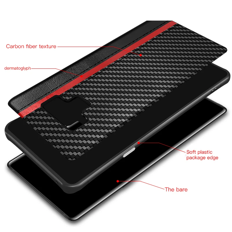 Carbon Fiber PU Leather Case For Samsung Galaxy S10 Plus Note9 S9 S8 Lite Back Cover for S10e S10+ S 10 e |