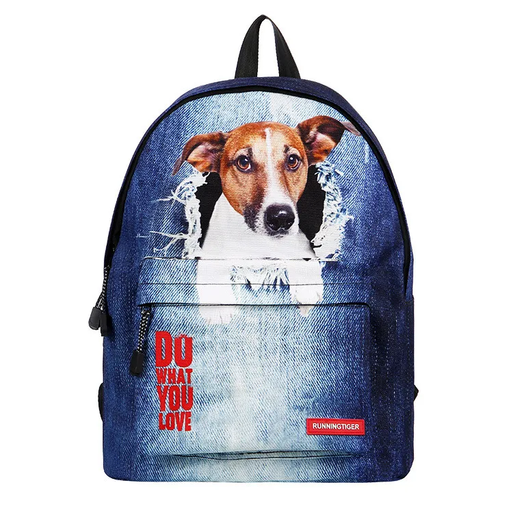 2017 fashion leisure new primary and secondary school students shoulders bag cute cat dog cartoon travel backpacks |