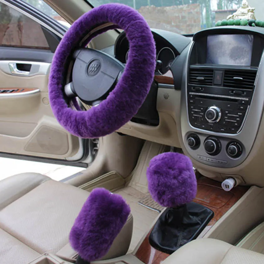 Универсальные Плюшевые Чехлы для руля Carr Нескользящие прочные 37 38 см/15 дюймов