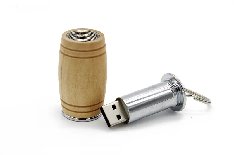 JASTER можно настроить DIY логотип натуральный пивной бочонок Usb 2,0 флэш-накопитель клен орех