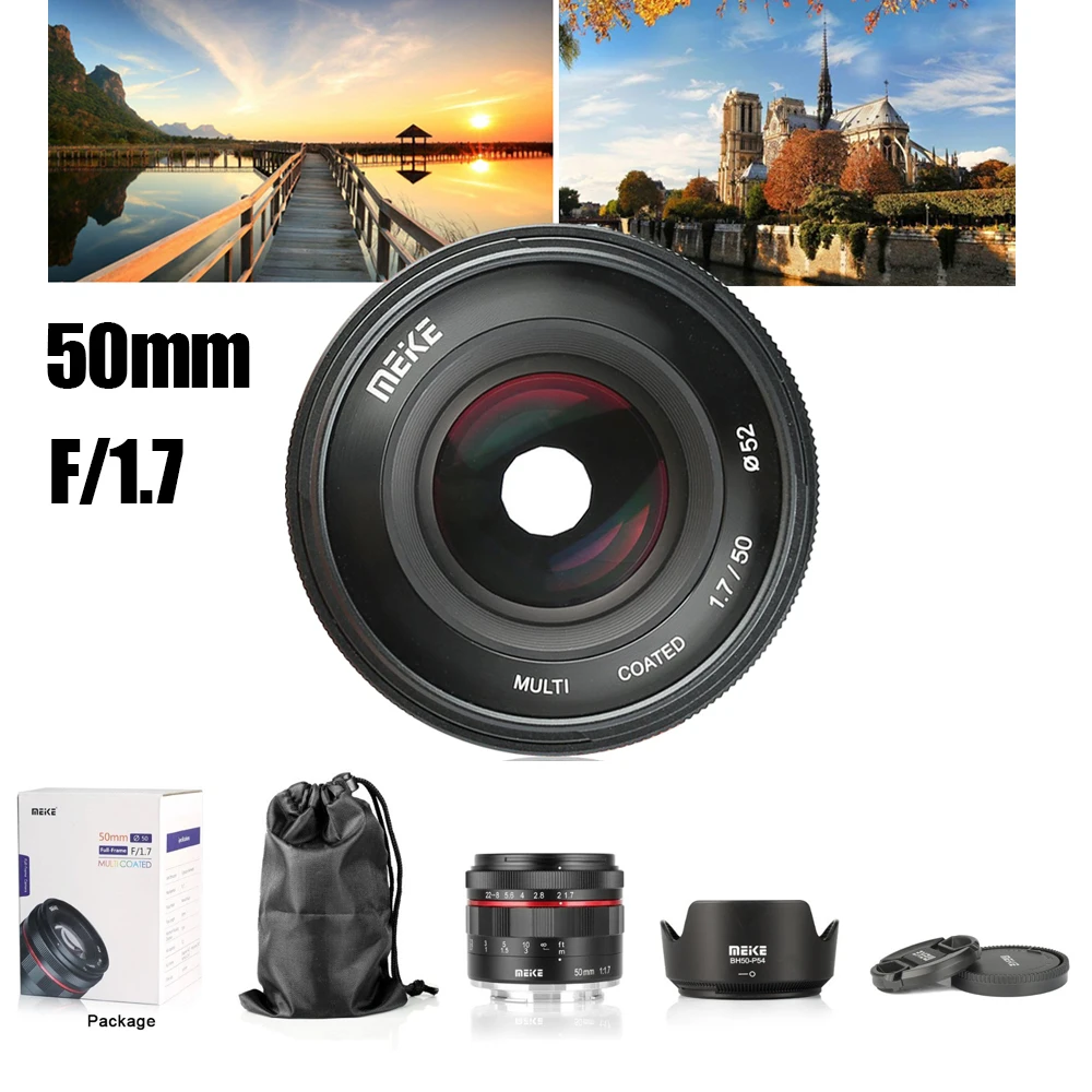 Meike 50 мм F1.7 объектив с ручной фокусировкой для Sony E-mount полная рамка беззеркальная
