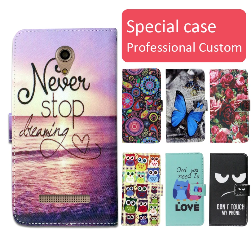 

Fashion cartoon printed flip wallet leather case for Micromax Bolt Q402 Pace phone bag book case,free gift