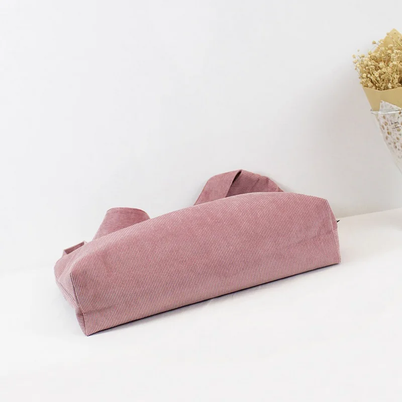 Женская простая Вельветовая Сумочка винтажная однотонная большая Повседневная