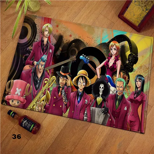 Style 5 Аниме Луффи one piece Team Коврик для двери кружка манга плюшевый напольный ковер для комнаты коврик нескользящий коврик косплей подарок - Цвет: Style 5