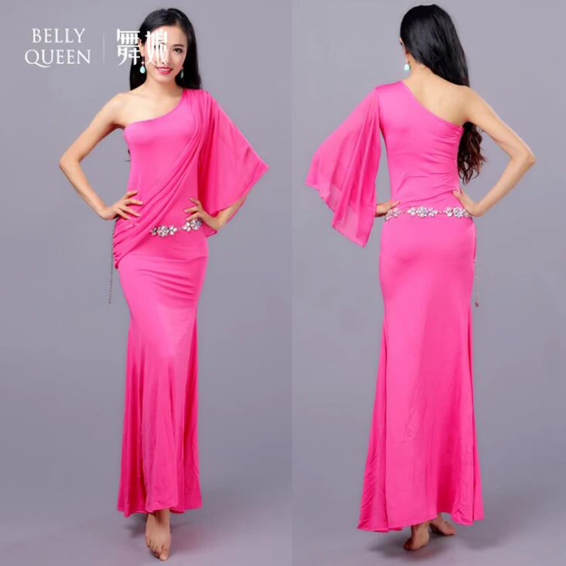 Новый наплечный Дизайн Одежда для тренировок BellyDance сексуальный костюм восточных