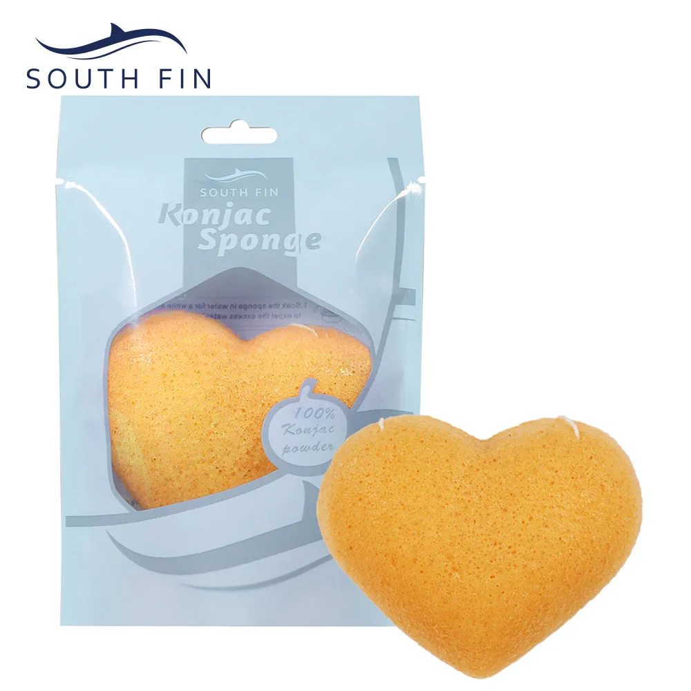 Heart Shape Konjac Sponge Cosmetic Puff Face Cleaning Natural Facial Cleanser Tool Wash Flutter 1pcs PD |