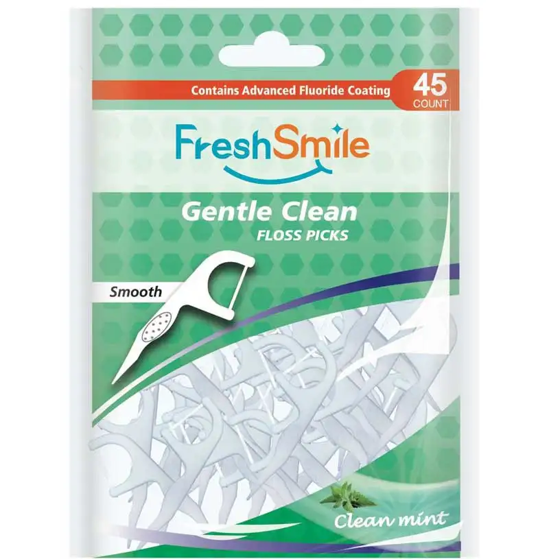 

45 pcs per bag Gental clean Mint Floss with Smooth PTFE threader