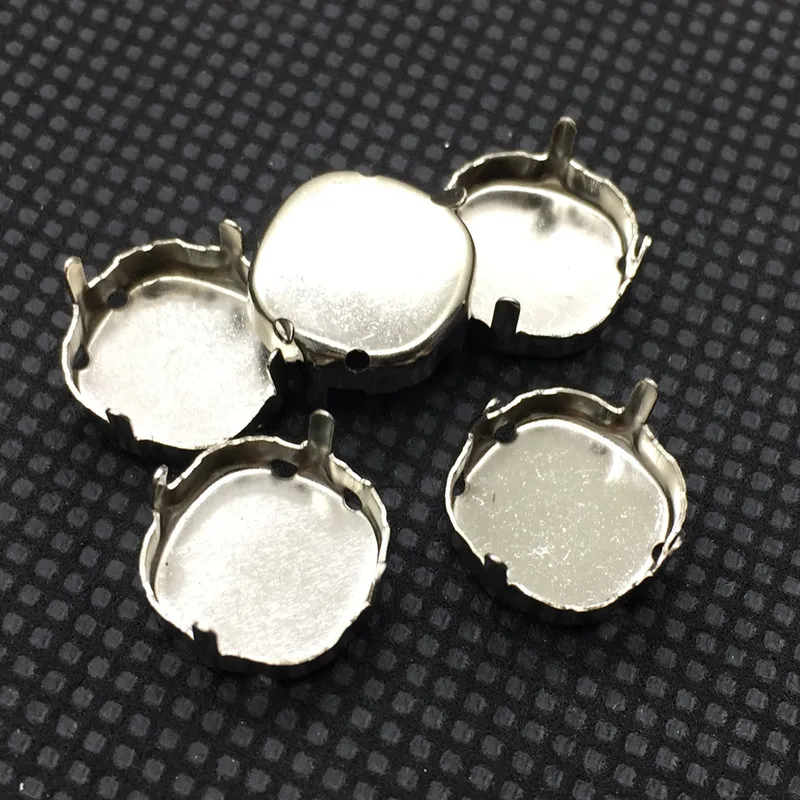 Silver Claw TopStone K9 кристалл патина 12 мм стекло классический квадратный Стразы смешанные цвета Pointback жир квадратный камень - Цвет: Silver Claw