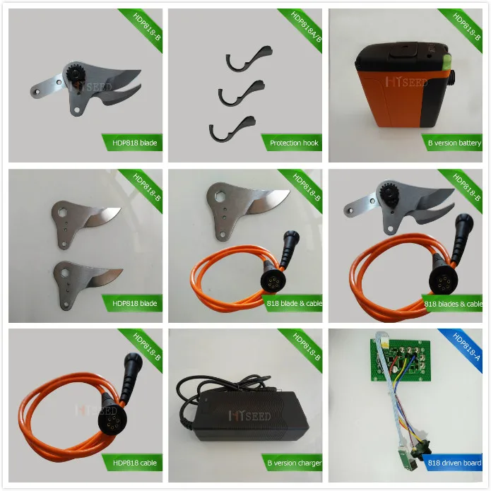 Запасные части HDP818, версия B и версия A, запасные лезвия, аккумулятор, кабель, зарядное устройство