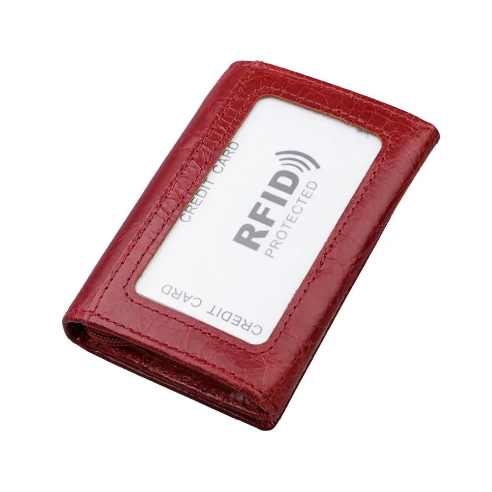 Брендовый кожаный держатель для банковских карт RFID MaDonNo короткий кошелек клатч