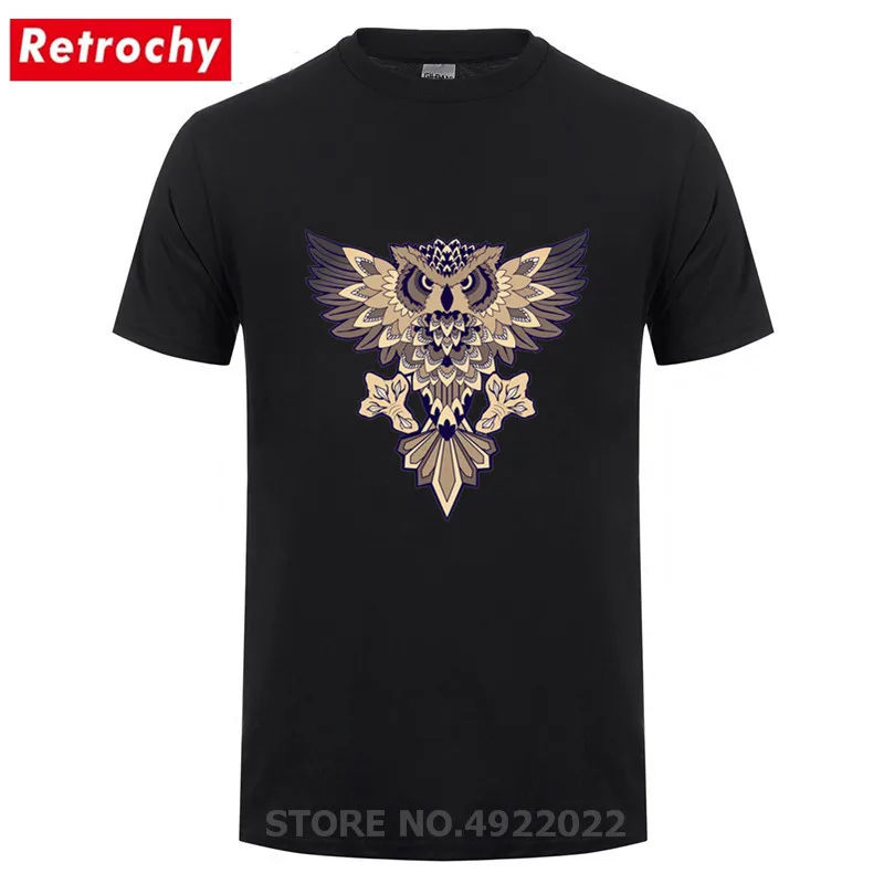 Креативный дизайн Artsy Сова сепия версия футболка модная милая сова Homme Owly Поттер