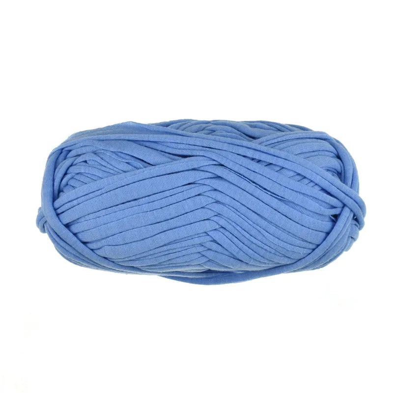 Sky Blue KOKNIT Вязание толстой нитью вязание крючком Ткань Пряжа DIY сумка ковер подушка хлопок ткань футболка 100 г/шт. 30 м - Цвет: Sky Blue