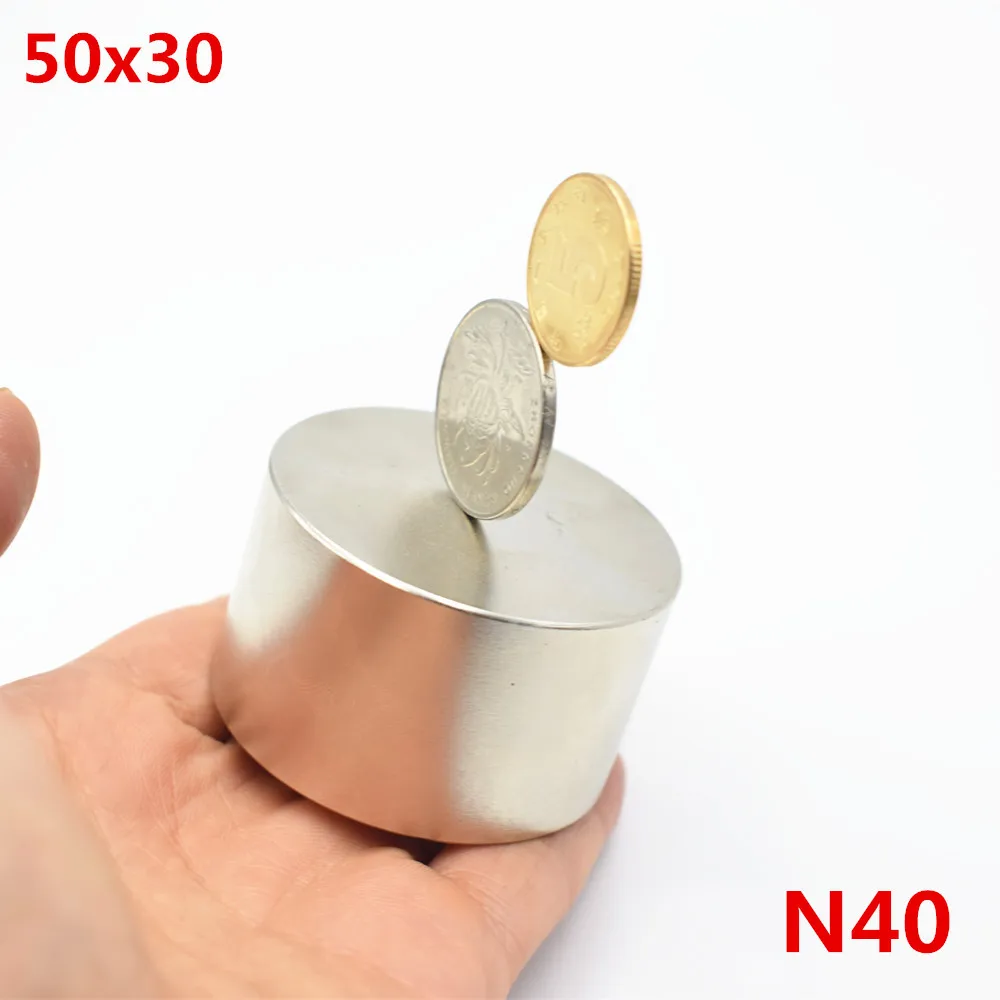 50x30 N40 N52 неодимовый магнит 40x20 редкоземельный супер сильный Мощный круглый постоянный магнит 50X30 мм Поиск N35 N40 Электромагнит - Цвет: 50x30 N40