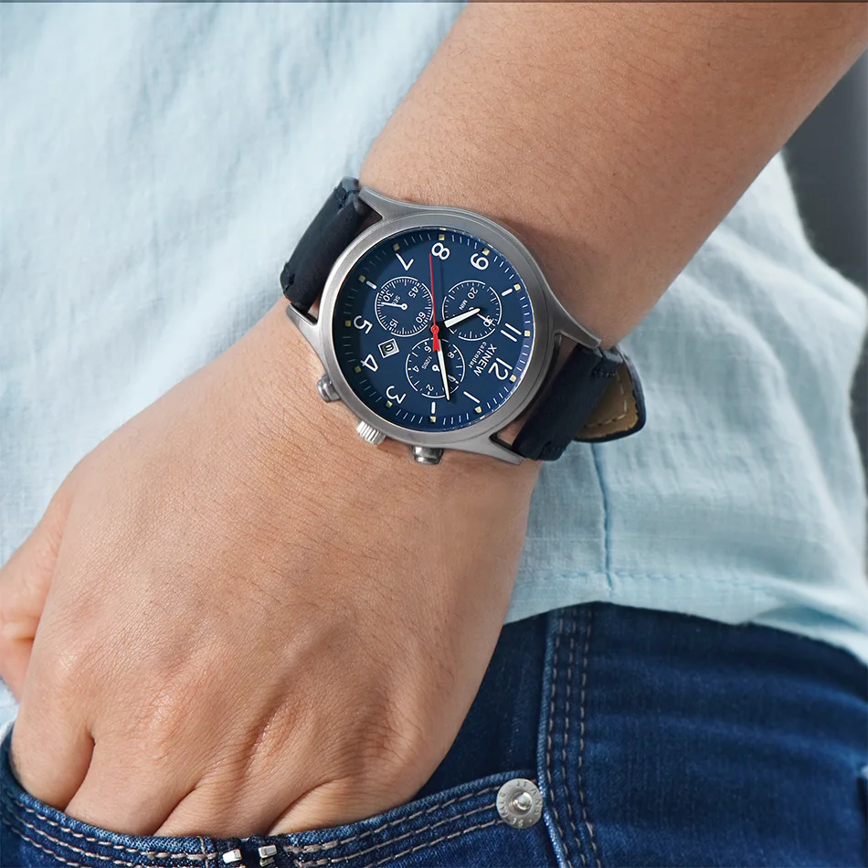 Недорогие мужские наручные часы 2018 модный бренд XINEW светящиеся стрелки из замши