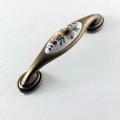 128 мм Rustico pastorale мебельная керамическая ручка бронзовая для кухонного шкафа