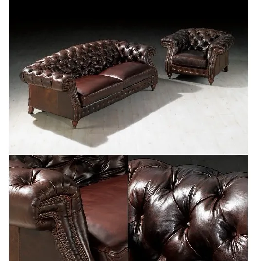 Высококачественный классический диван JIXINGE Chesterfield высококачественный 3 местный