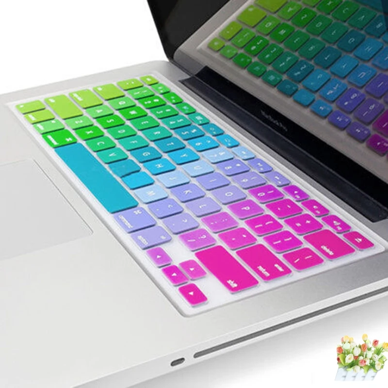 Чехол для клавиатуры Macbook 13 15 17 дюймов радужные наклейки на клавиатуру ноутбука