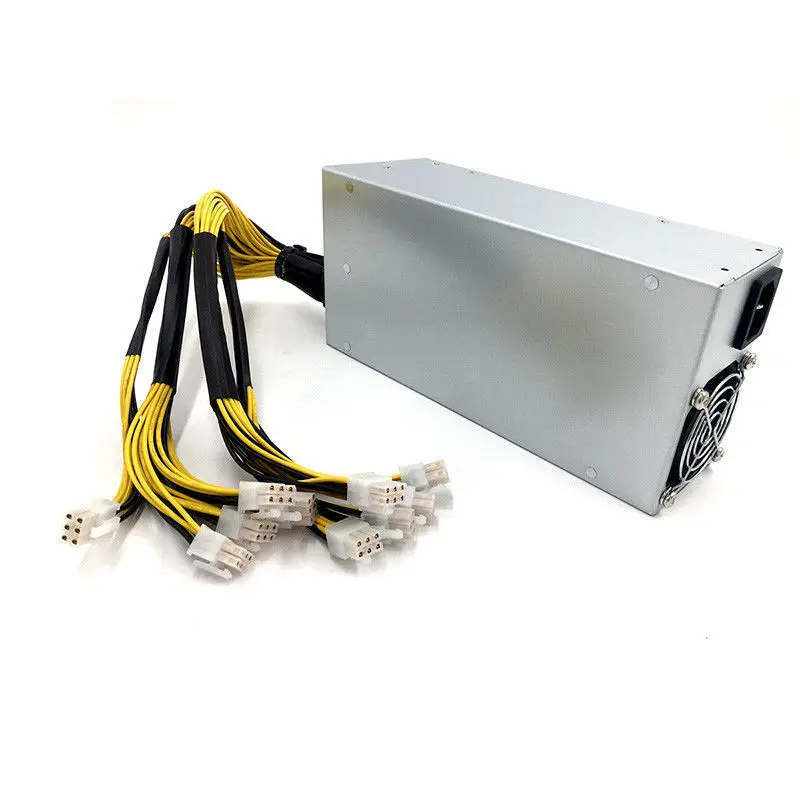 Оригинальный Bitmain 6PIN * 10 Antminer Miner APW3 + блок питания 1600 Вт для antminerS9 S7 d3 L3 A4