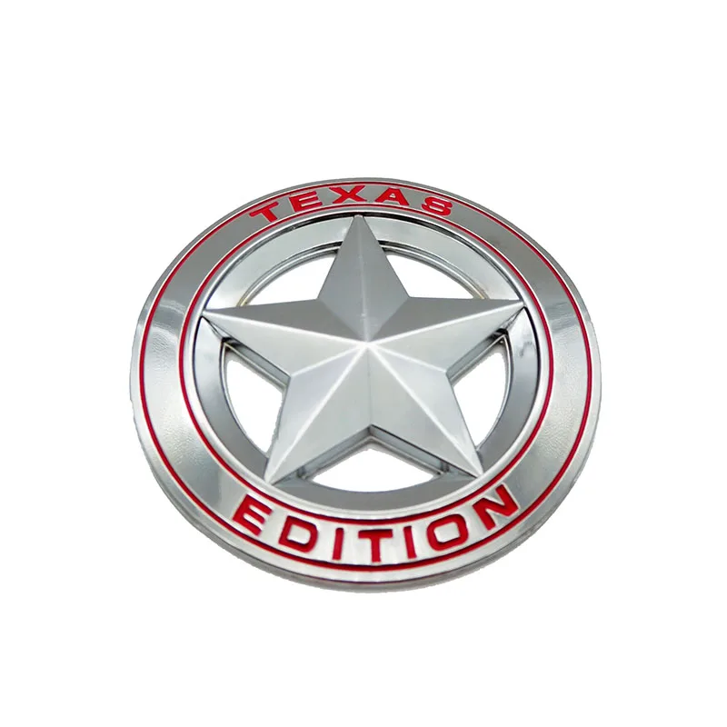 Металлическая Эмблема TEXAS EDITION щит пентаграмма 3D эмблемы автомобиля Fender сбоку