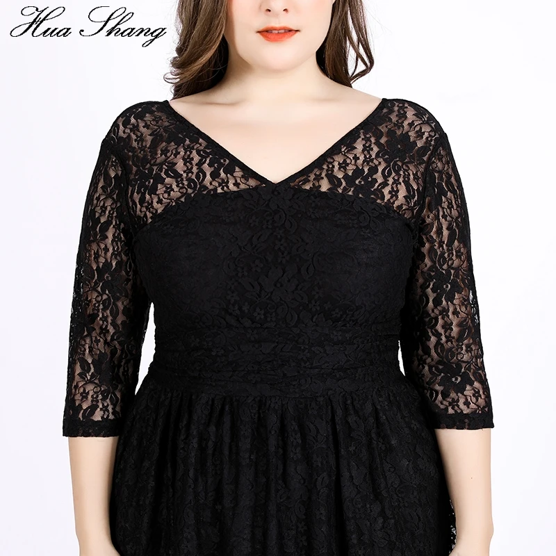 Черное Кружевное Платье миди женские летние открытые вечерние платья с v