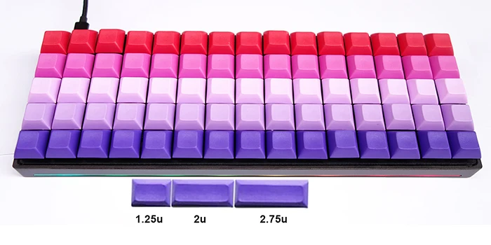 DSA Keycaps для pluck XD75 RGB75 artholinear клавиатуры для Cherry MX переключатели механической клавиатуры - Цвет: Золотой