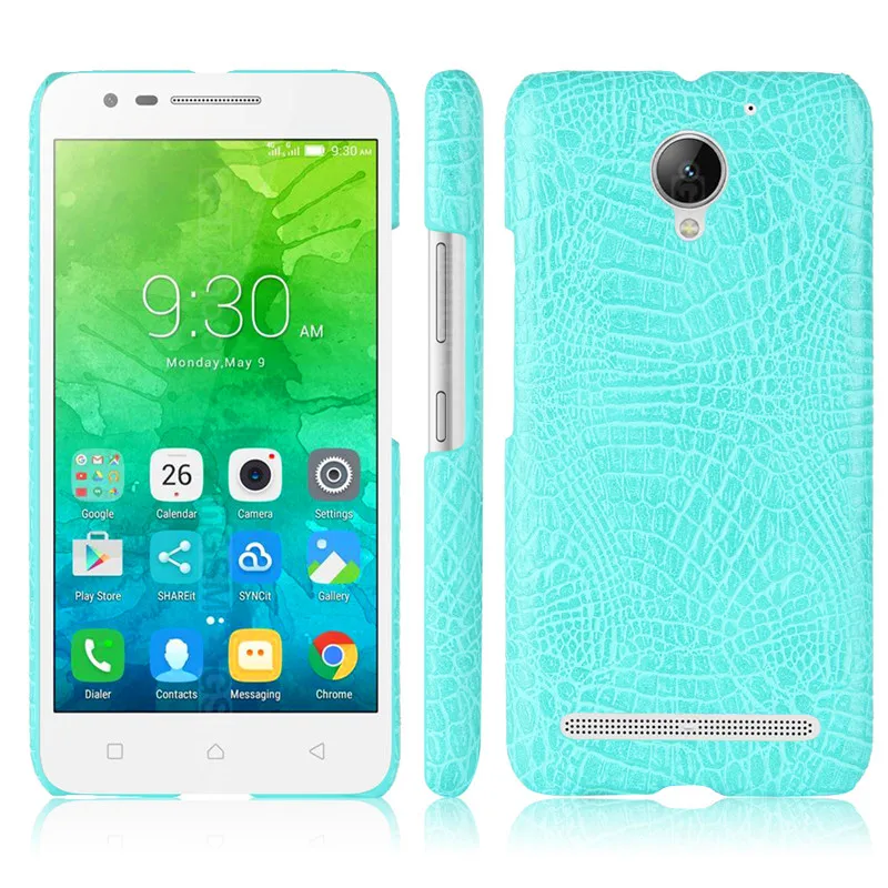 

Lenovo Vibe C 2 C2 K10A40 5.0" Crocodile Pattern Hard PC+PU Leather Back Cover Case for Lenovo Vibe C2 K10A40 Phone Hard Cover