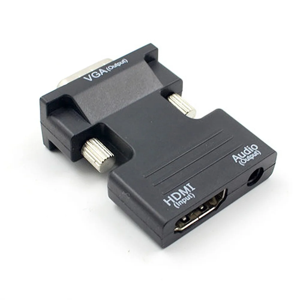 1080P HDMI Female to VGA Male Converter Adapter+Audio Cable Dongle 3.5mm Stereo Supports 720P / 1080i 56# | Электроника