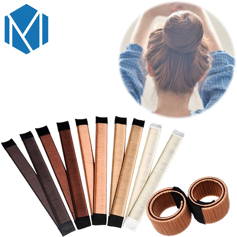 M MISM 24.5cm/9.6inch Women Synthetic Wig Donuts Bud Headband Hair Curls Bun Maker French Dish Made band Accessories | Украшения и