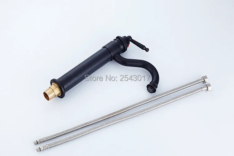 Черный смеситель для ванной комнаты вращающийся на 360 градусов Носик раковины