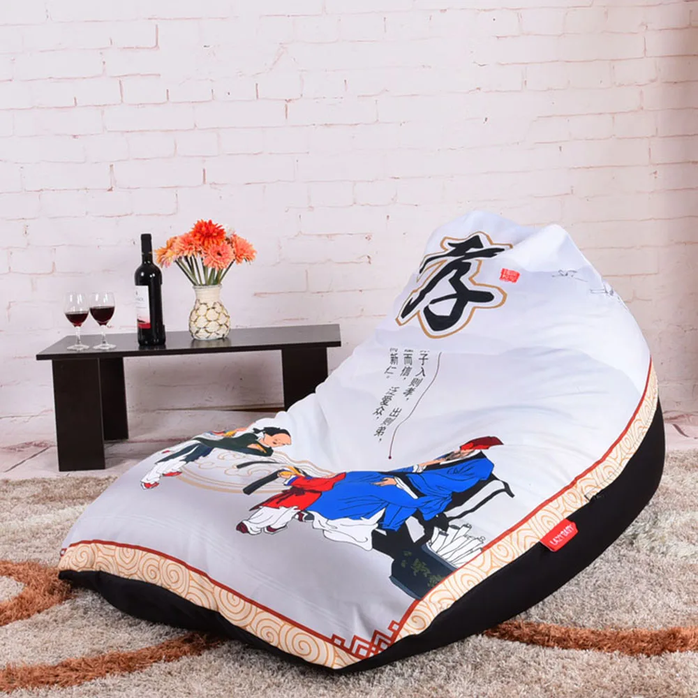 LEVMOON Beanbag диван Сяо печать Seat Zac удобная сумка для кровати без наполнения