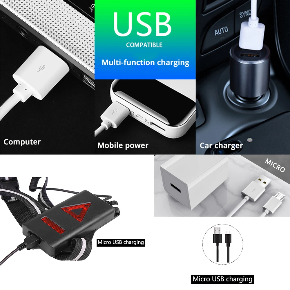 Супер яркий светодиодный нагрудный фонарь светодиодная вссветильник шка 2