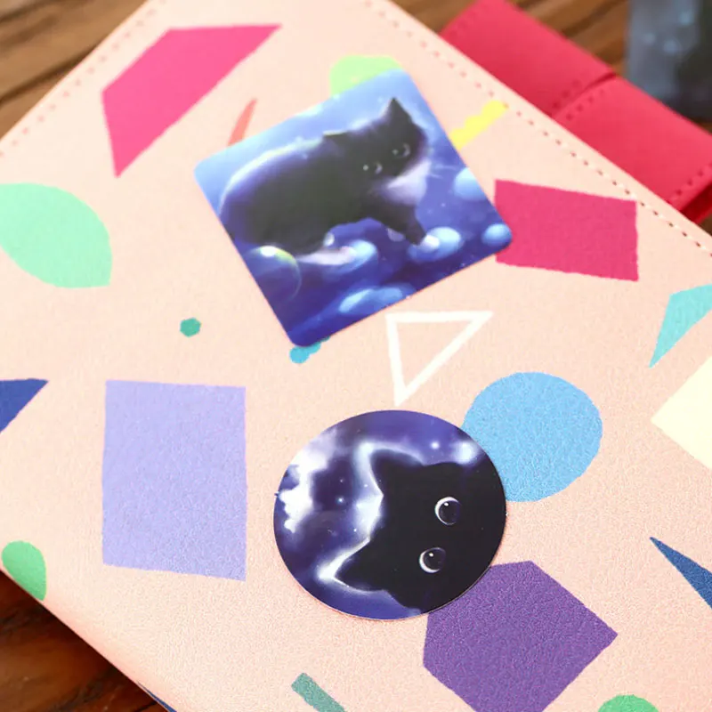 46 шт./кор. маленький черный Кот клей наклейки бумаги коробка конфет diy подарочная